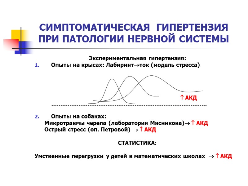 СИМПТОМАТИЧЕСКАЯ  ГИПЕРТЕНЗИЯ ПРИ ПАТОЛОГИИ НЕРВНОЙ СИСТЕМЫ Экспериментальная гипертензия: Опыты на крысах: Лабиринтток (модель